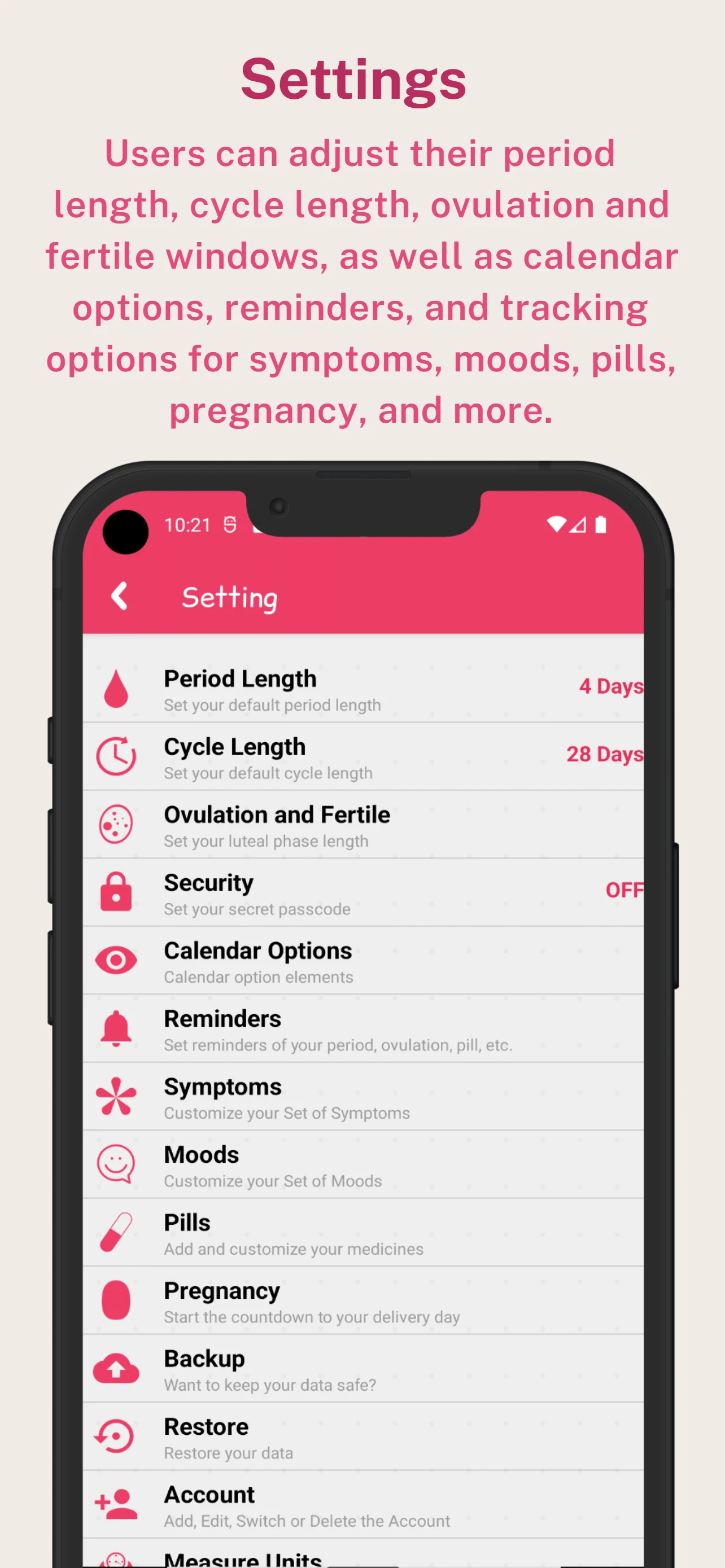 Flow Period, Ovulation Tracker screenshot